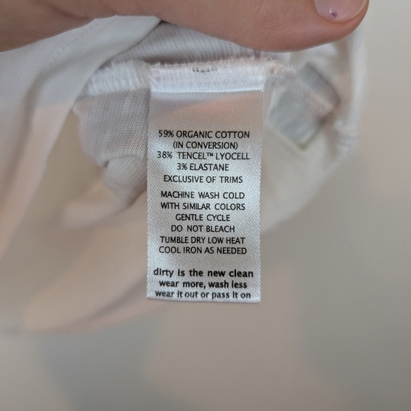 Toad & Co Marley Long Sleeve Tee in White, Sz L - Picture 4 of 5